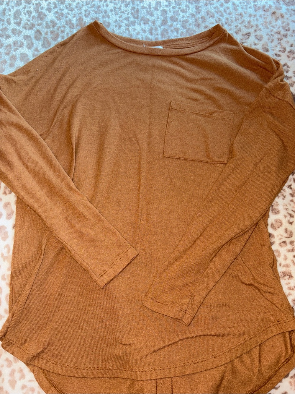 Old Navy Long Sleeve Pocket Tee - Brown